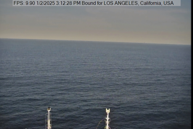 A live picture from the bridge of the Discovery Princess
