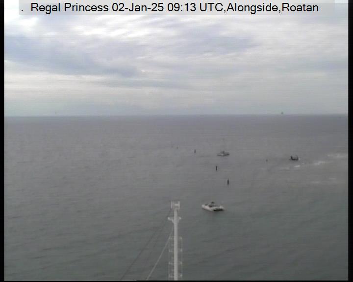 A live picture from the bridge of the Regal Princess