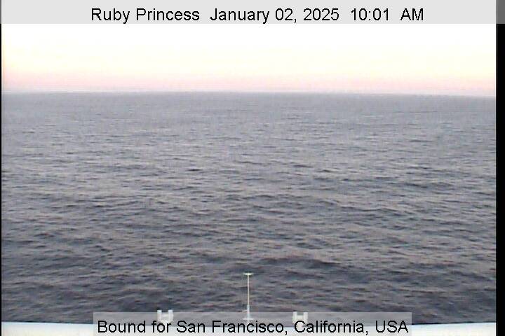 A live picture from the bridge of the Ruby Princess