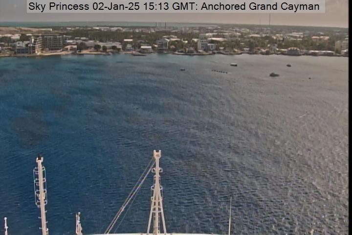 A live picture from the bridge of the Sky Princess